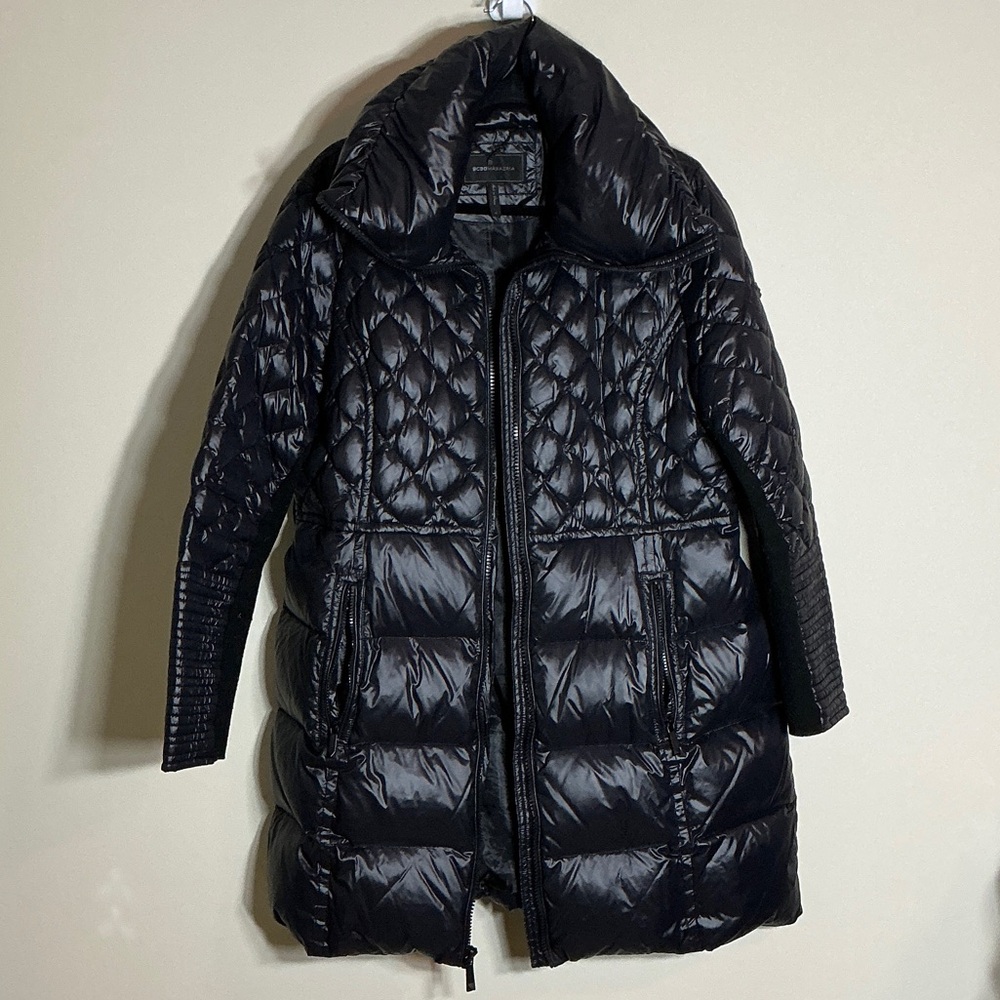 BCBGMaxAzria Black Quilted Puffer Jacket